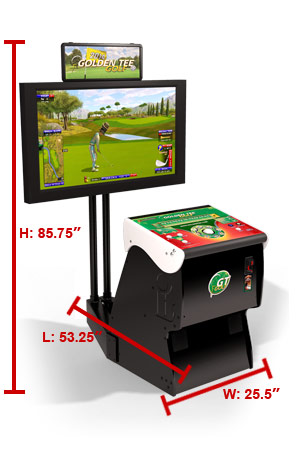 Golden Tee LIVE 2014 Cabinet Dimensions