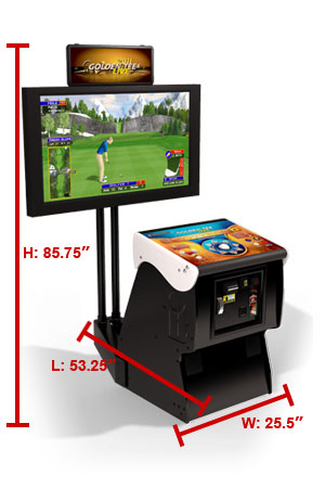 Golden Tee LIVE 2011 Cabinet Dimensions